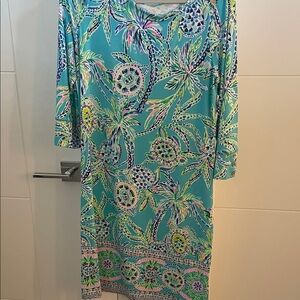 Lilly Pulitzer Tropical Print Dress - Blue and Green